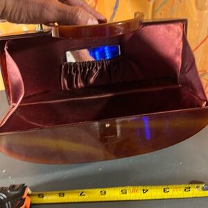 1950S DOVER AMBER TORTOISESHELL LUCITE PURSE